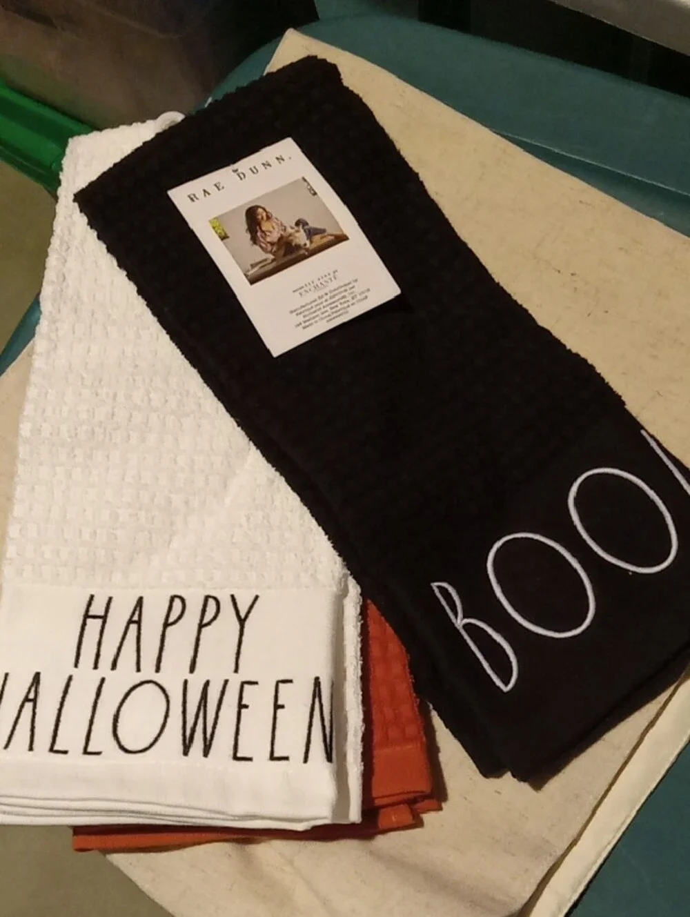 Rae Dunn Halloween Kitchen Towel Set Of 3